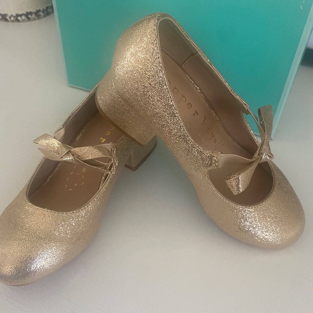 Copper Key Girls' Starlet Small Bow Dress Heels (Youth)